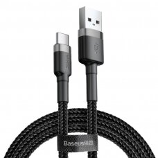 Baseus TYPE C usb black-grey sustiprintas laidas 3m CATKLF-UG1
