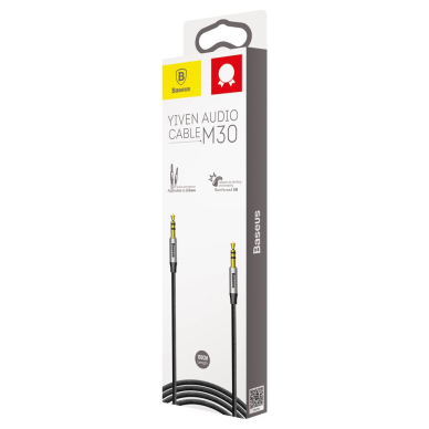 Baseus AUX sustiprintas M30 laidas black 1,0 M CAM30-BS1 6
