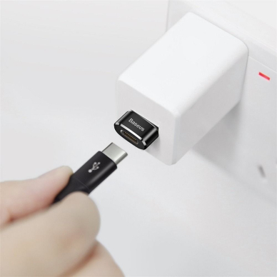 BASEUS TYPE-C juodas USB adapteris CAAOTG-01 6 BASEUS TYPE-C juodas USB adapteris CAAOTG-01 6