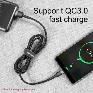 Baseus TYPE C usb black- grey laidas 0.5m CATKLF-AG1 3