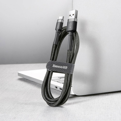 BASEUS USB TYPE-C black-grey laidas CATKLF-BG1 1m. 3