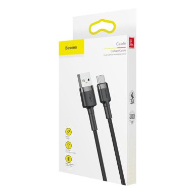 BASEUS USB TYPE-C black-grey laidas CATKLF-BG1 1m. 5