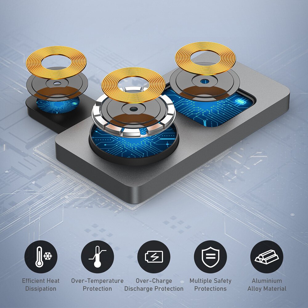 Belaidžio įkrovimo stotelė silver BLAVEC Unicharge 3 in 1 BQI-05 15W (iPhone/Watch/AirPods) BQI05-QIMS 5 Belaidžio įkrovimo stotelė silver BLAVEC Unicharge 3 in 1 BQI-05 15W (iPhone/Watch/AirPods) BQI05-QIMS 5