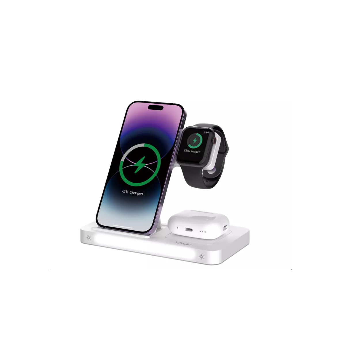 Belaidė įkrovimo stotelė 3 in 1 (iPhone/Watch/AirPods) DEVIA Belaidė įkrovimo stotelė 3 in 1 (iPhone/Watch/AirPods) DEVIA