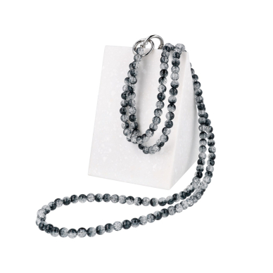 Beaded Chain Phone Wristlet Strap Long Black