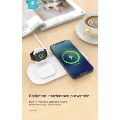 Belaidė įkrovimo stotelė 3 in 1 iPhone and Watch DEVIA 8