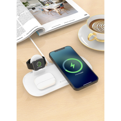 Belaidė įkrovimo stotelė 3 in 1 iPhone and Watch DEVIA 4 Belaidė įkrovimo stotelė 3 in 1 iPhone and Watch DEVIA 4