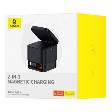 Belaidė įkrovimo stotelė BASEUS MagPro 2 in 1 (iPhone/AirPods) P10264100121-00 black 5