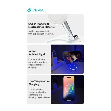 Belaidžio įkrovimo stotelė Devia Extreme 3 in 1 (iPhone/Watch/AirPods) 6 Belaidžio įkrovimo stotelė Devia Extreme 3 in 1 (iPhone/Watch/AirPods) 6
