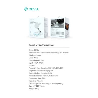 Belaidžio įkrovimo stotelė Devia Extreme 3 in 1 (iPhone/Watch/AirPods) 9