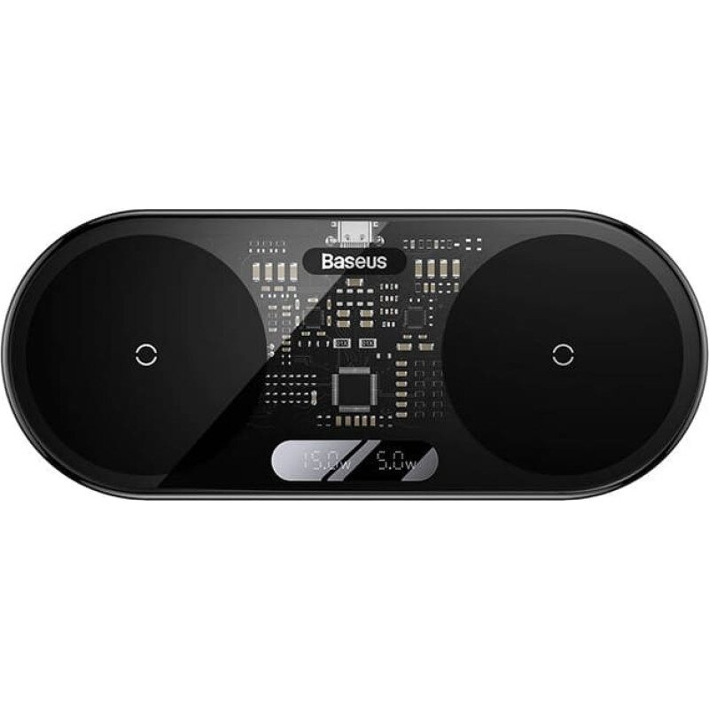 Belaidė įkrovimo stotelė Baseus Digital LED Display 20W WXSX010101 black 1