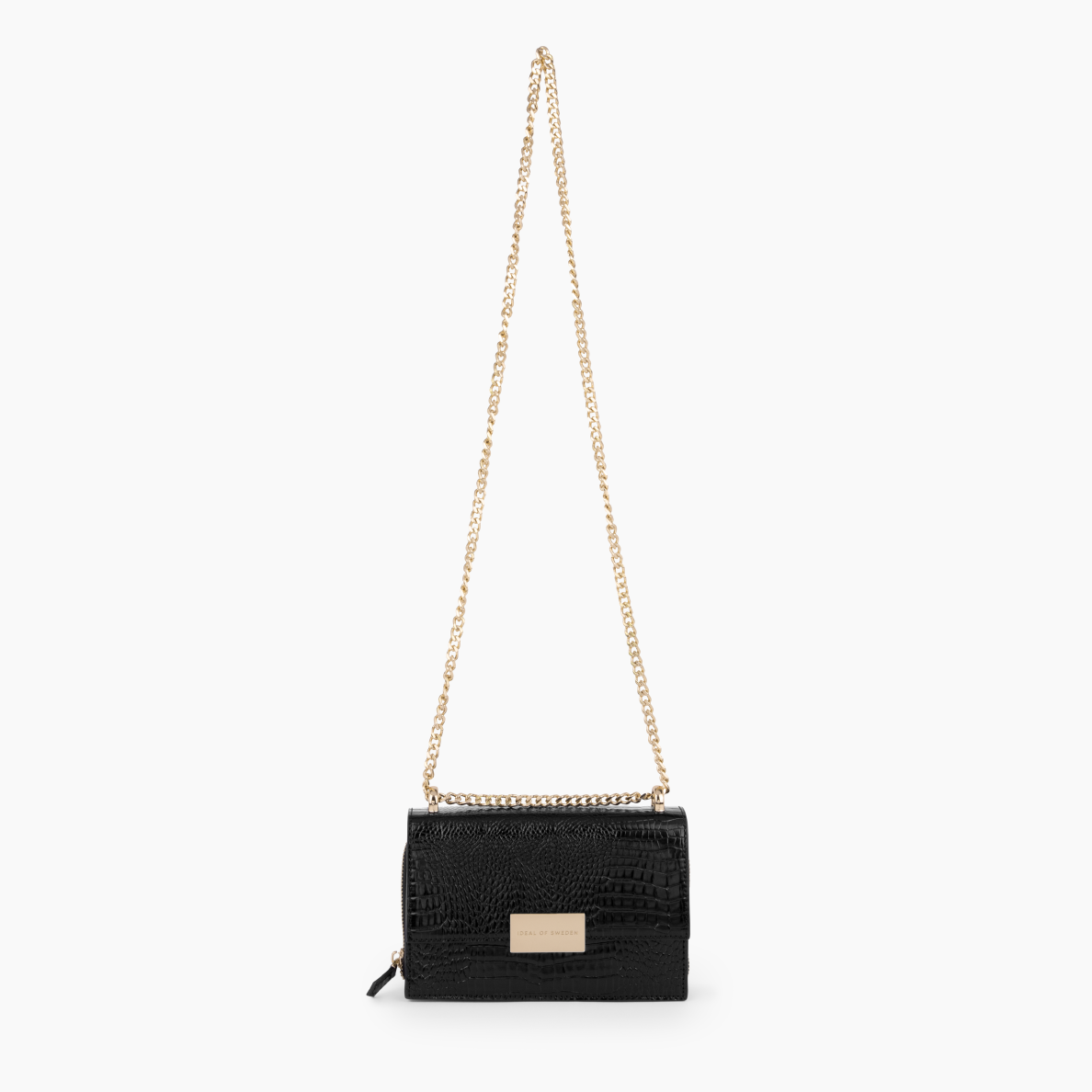 Billie Shoulder iDeal Of Sweden Bag Glossy Black Croco 1