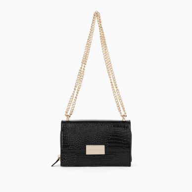 Billie Shoulder iDeal Of Sweden Bag Glossy Black Croco 3