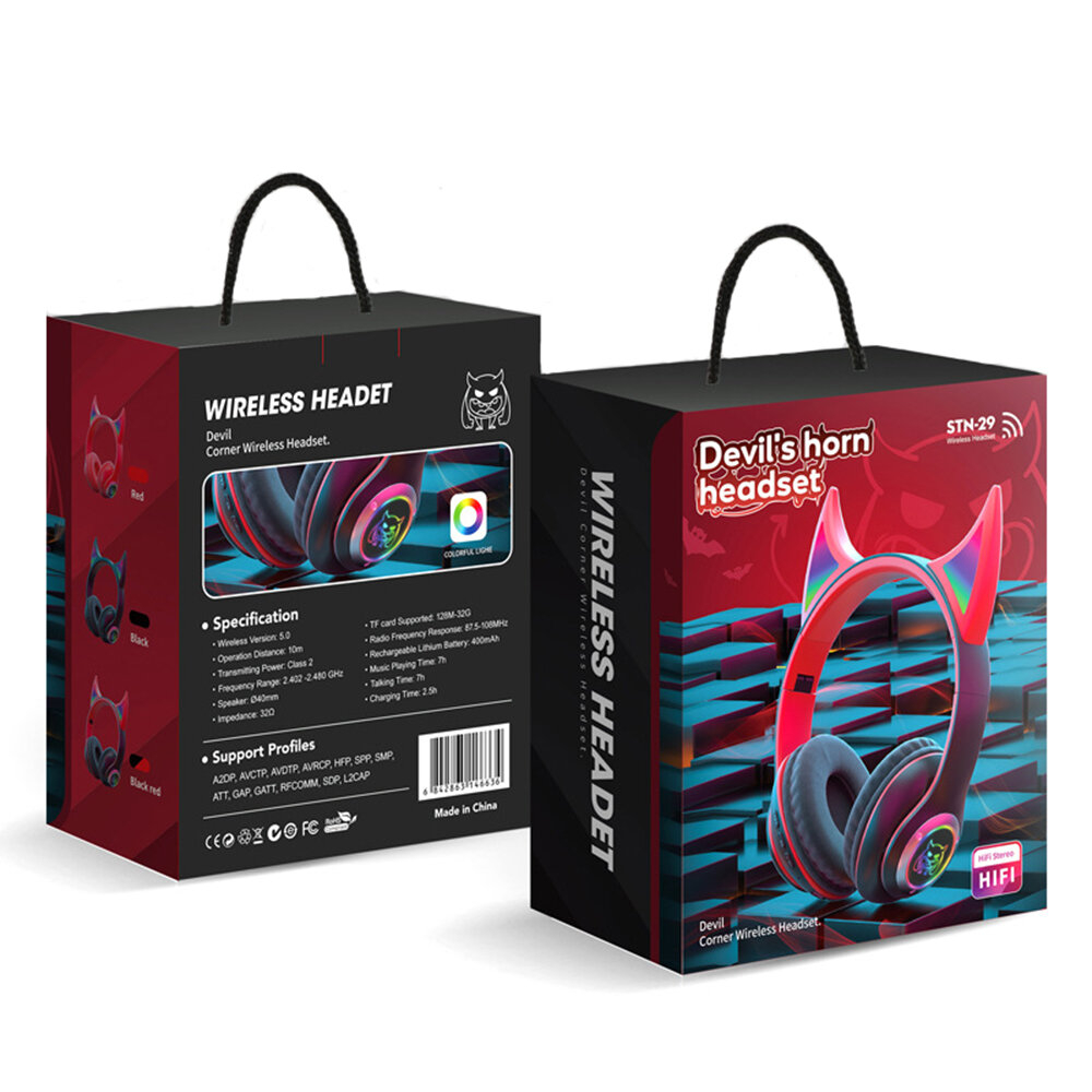 Bluetooth ausinės DEVIL black+red STN-29 30158E 3 Bluetooth ausinės DEVIL black+red STN-29 30158E 3