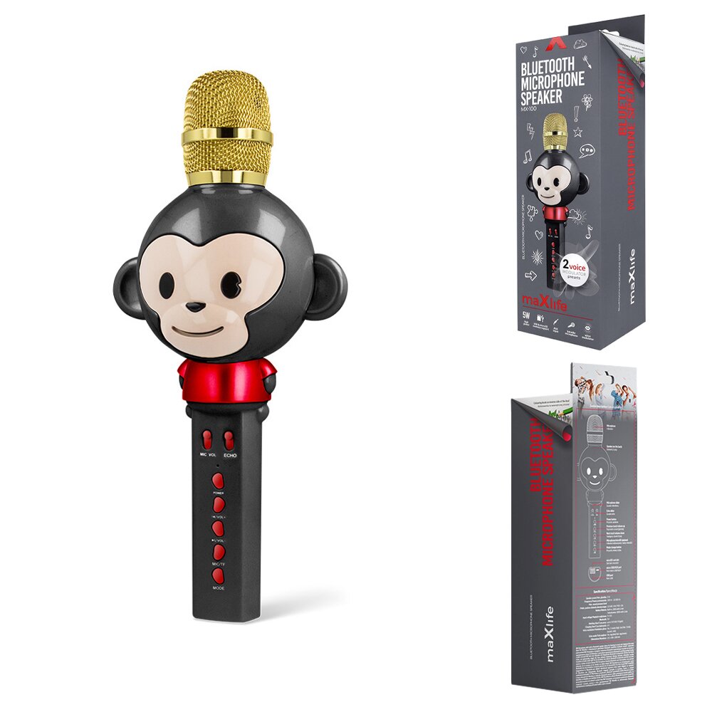 Bluetooth garsiakalbis-mikrofonas black MAXLIFE Animal MX-100 4