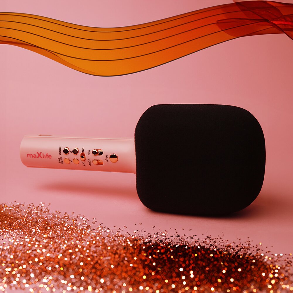 Bluetooth garsiakalbis-mikrofonas pink MAXLIFE MXBM-600 2