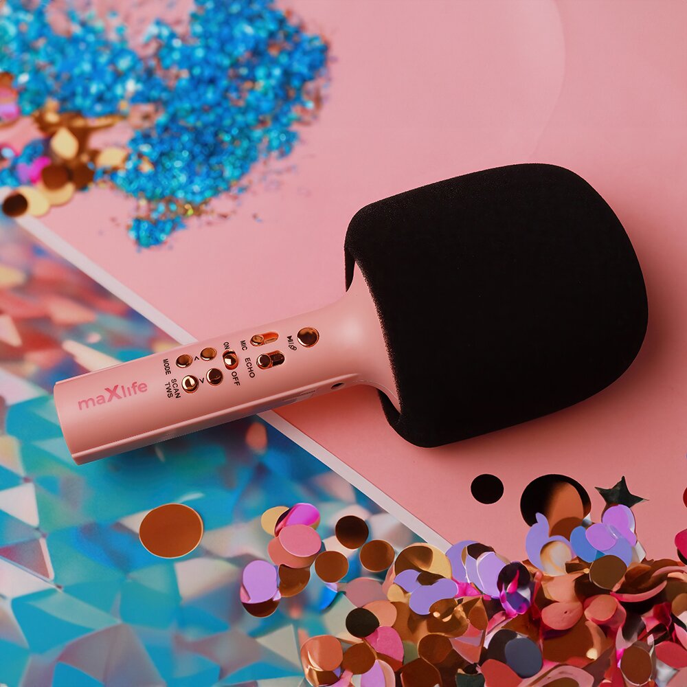 Bluetooth garsiakalbis-mikrofonas pink MAXLIFE MXBM-600 8