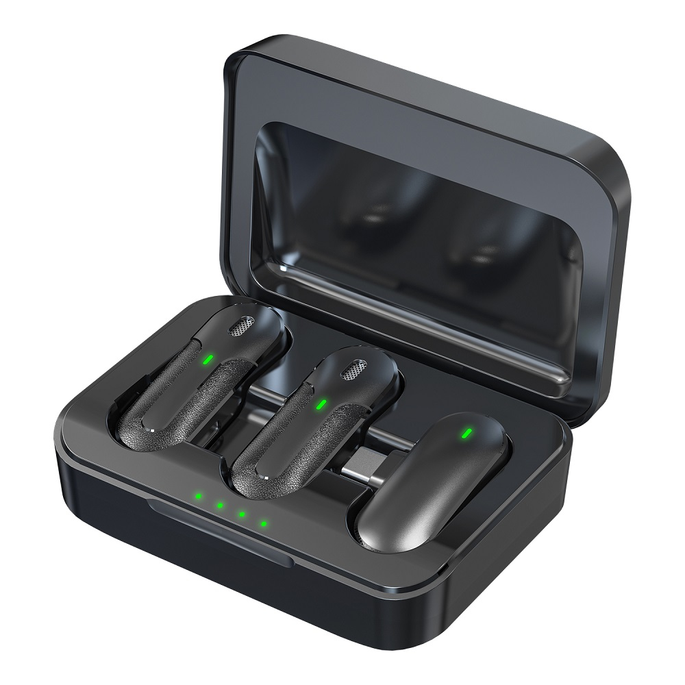 Bluetooth prisegamas mikrofonas 2 in 1 TYPE-C DEVIA 16