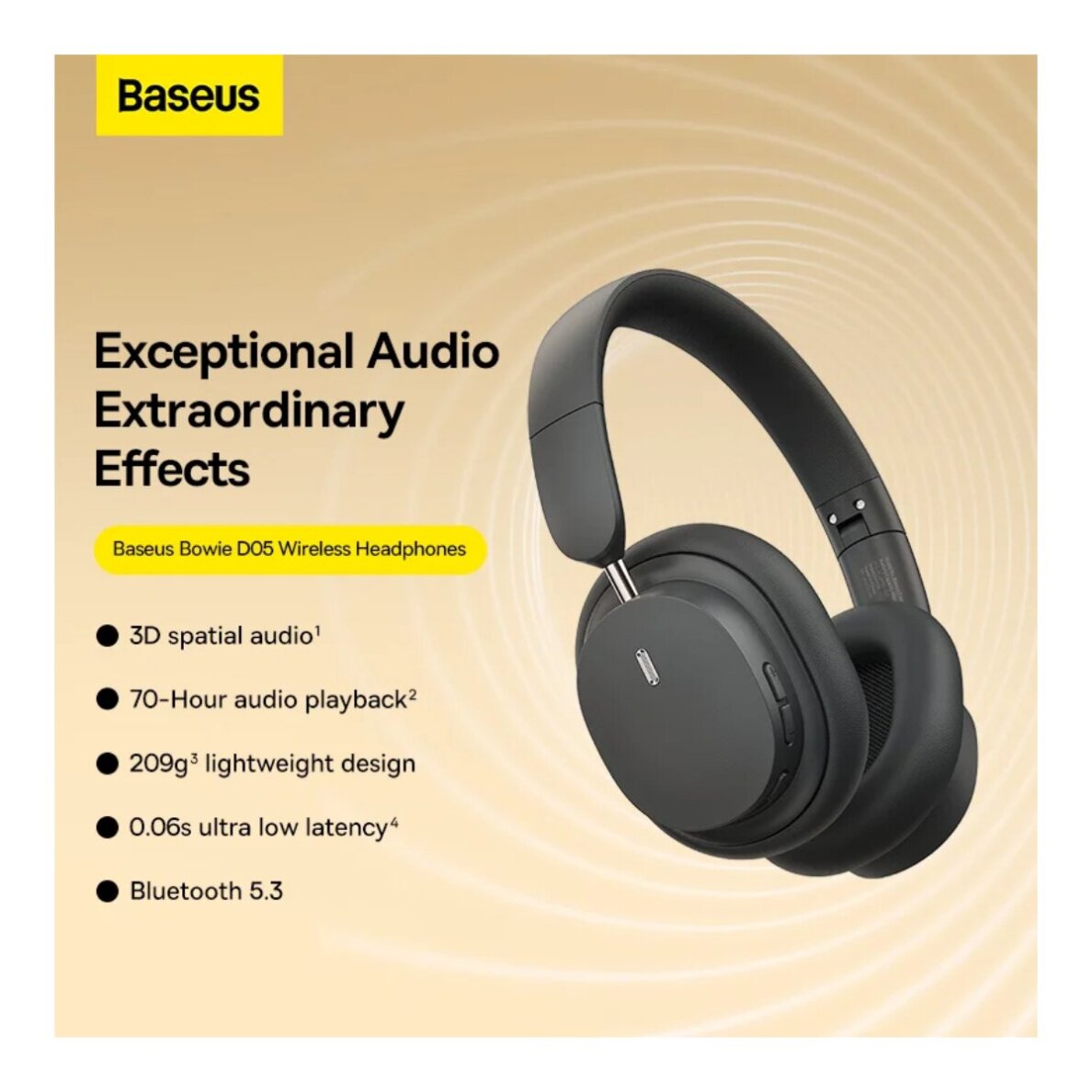 Bluetooth ausinės black Baseus Bowie D05 A00024601113-00 1