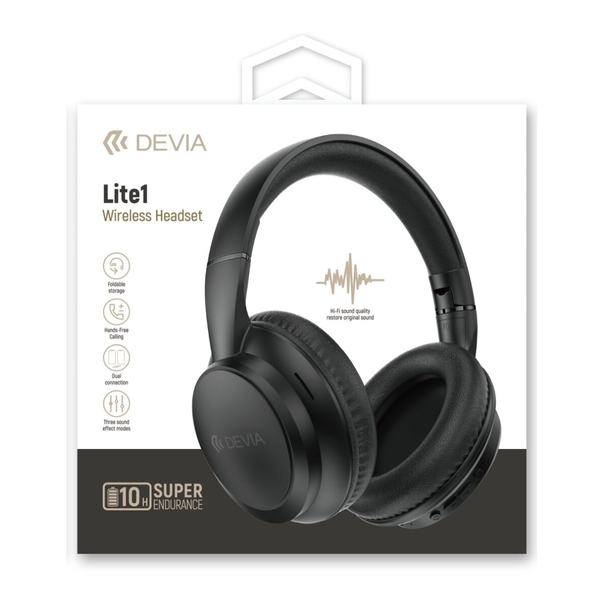 Bluetooth ausinės black DEVIA Lite1 JH-820 6