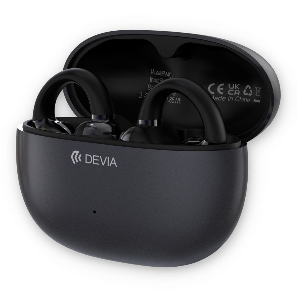 Bluetooth ausinės black Devia OWS Pro2 Clip-on EM402 Bluetooth ausinės black Devia OWS Pro2 Clip-on EM402