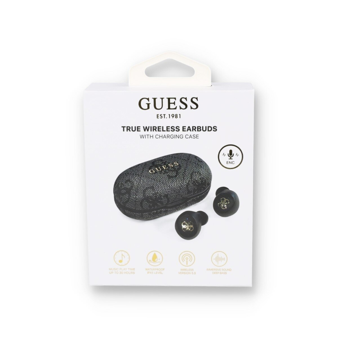 Bluetooth ausinės black GUESS 4G Metal GUTWSP4EGK 3 Bluetooth ausinės black GUESS 4G Metal GUTWSP4EGK 3