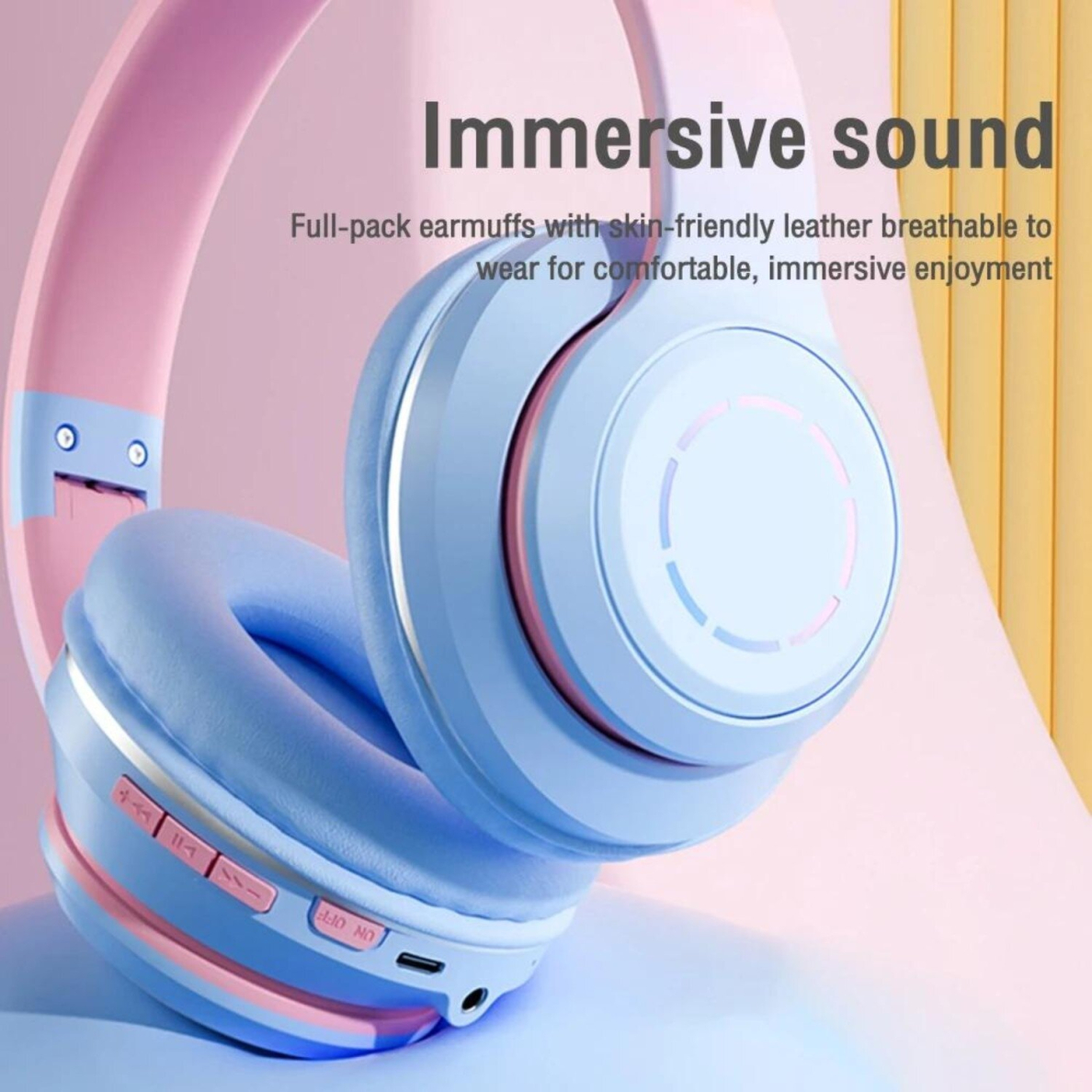 Bluetooth ausinės COLORFUL rožinės RKD96 30029 9 Bluetooth ausinės COLORFUL rožinės RKD96 30029 9