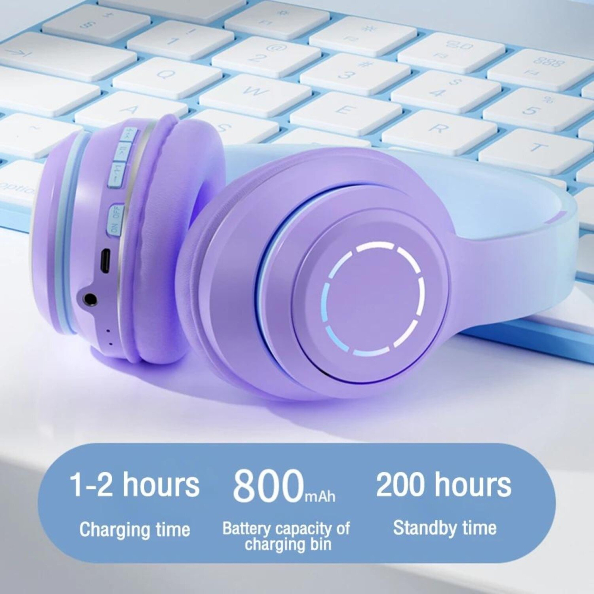 Bluetooth ausinės COLORFUL rožinės RKD96 30029 4 Bluetooth ausinės COLORFUL rožinės RKD96 30029 4