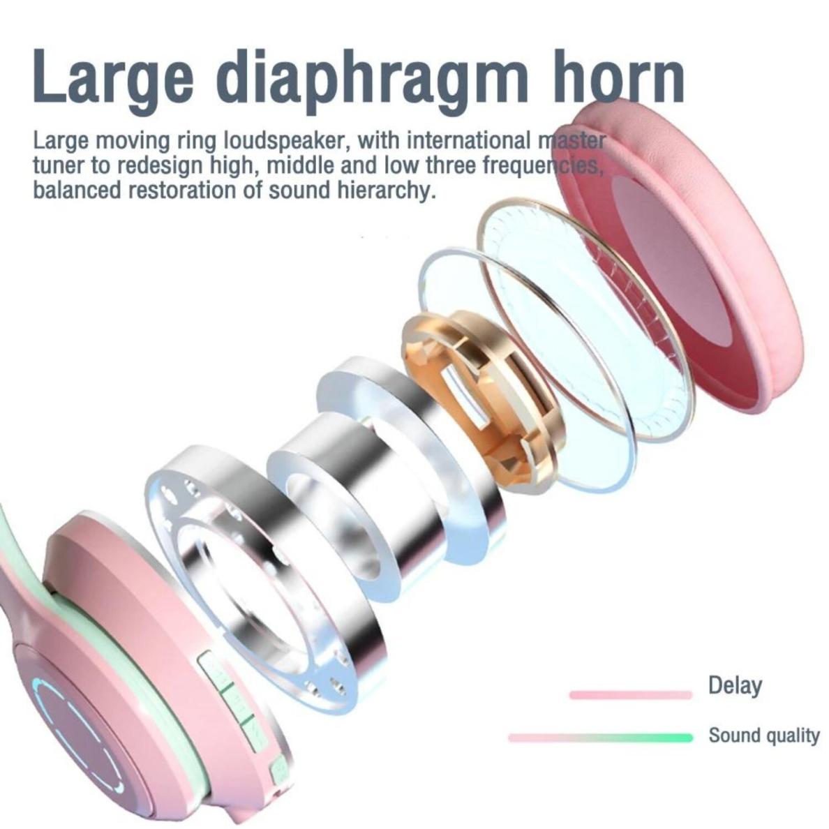 Bluetooth ausinės COLORFUL rožinės RKD96 30029 6