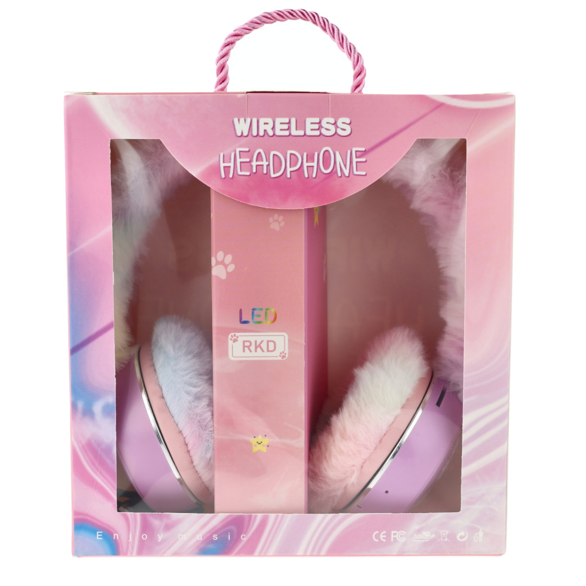 Bluetooth ausinės FLUFFY purple QL-268 30090 3 Bluetooth ausinės FLUFFY purple QL-268 30090 3