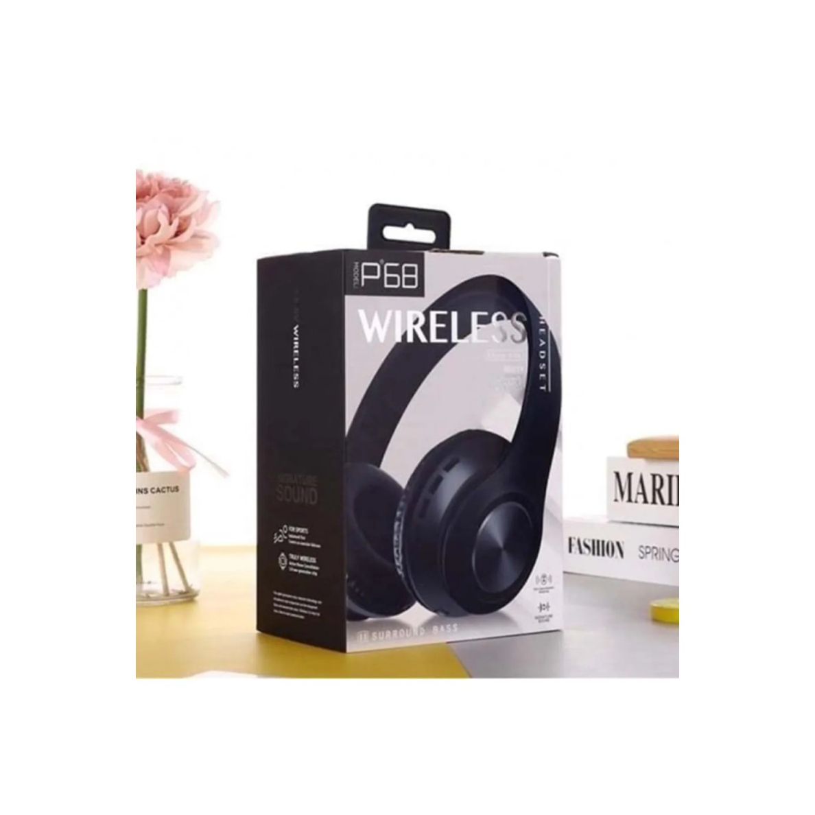 Bluetooth ausinės juodos P68 30185 6 Bluetooth ausinės juodos P68 30185 6