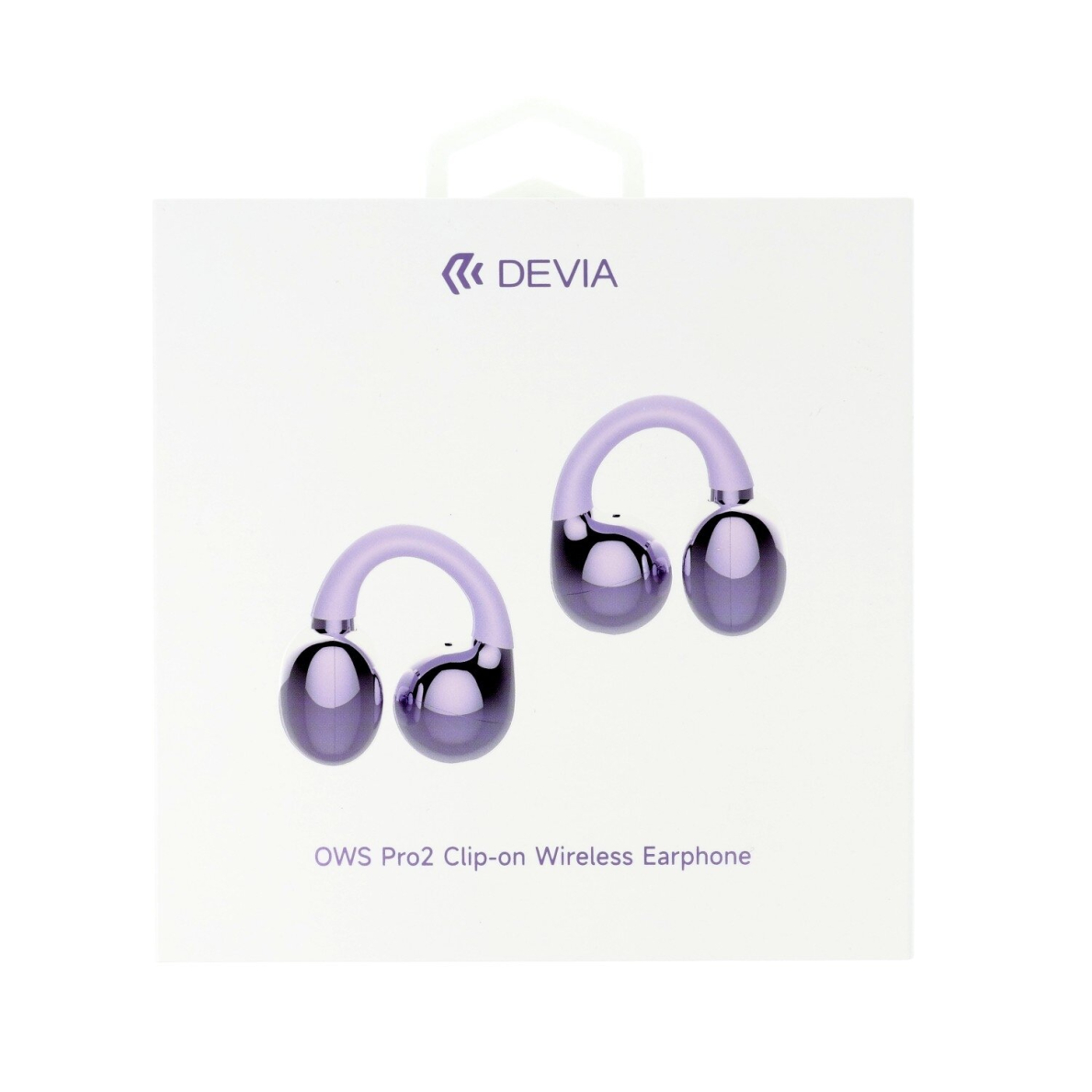 Bluetooth ausinės purple Devia OWS Pro2 Clip-on EM402 8