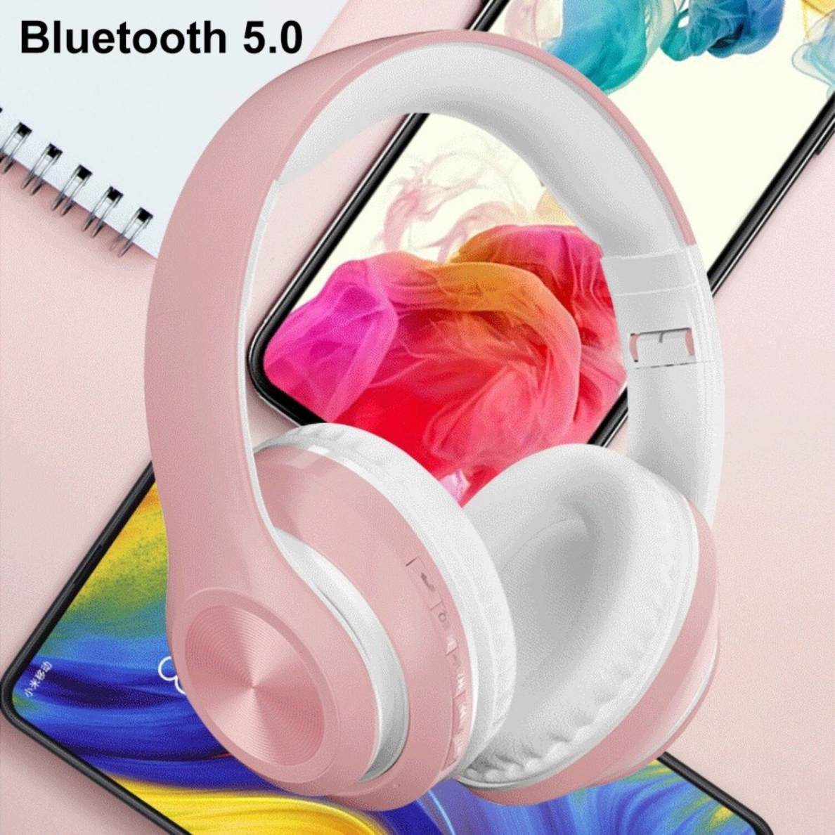 Bluetooth ausinės rausvos P68 30185 6