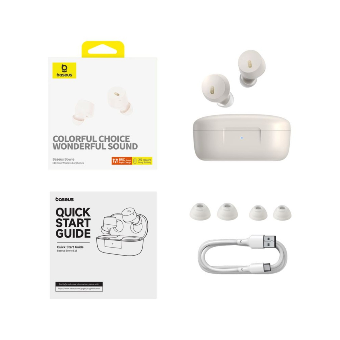 Bluetooth ausinės white Baseus Bowie E18 A00023800223-00 7