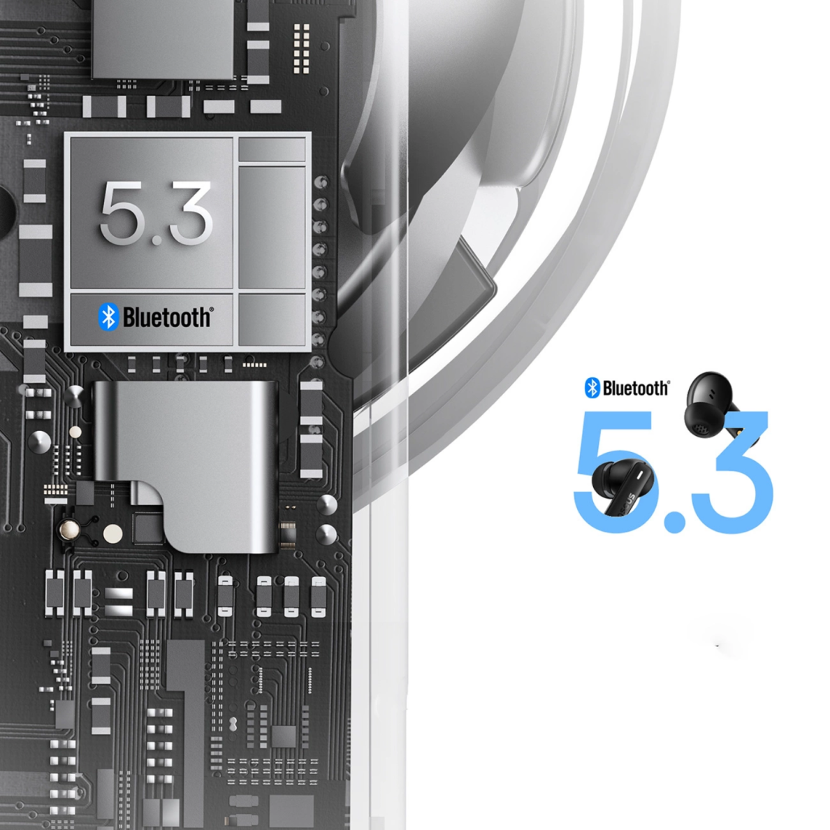 Bluetooth ausinės white Baseus Bowie E19 A00069600223-00 7