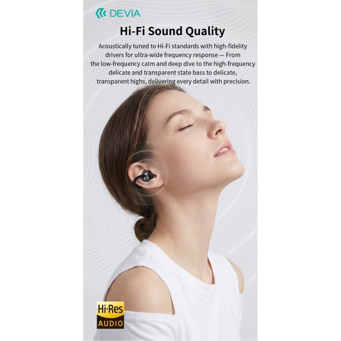 Bluetooth ausinės white DEVIA OWS AI Pro6 Clip-on su vertimo funkcija EM428 12 Bluetooth ausinės white DEVIA OWS AI Pro6 Clip-on su vertimo funkcija EM428 12