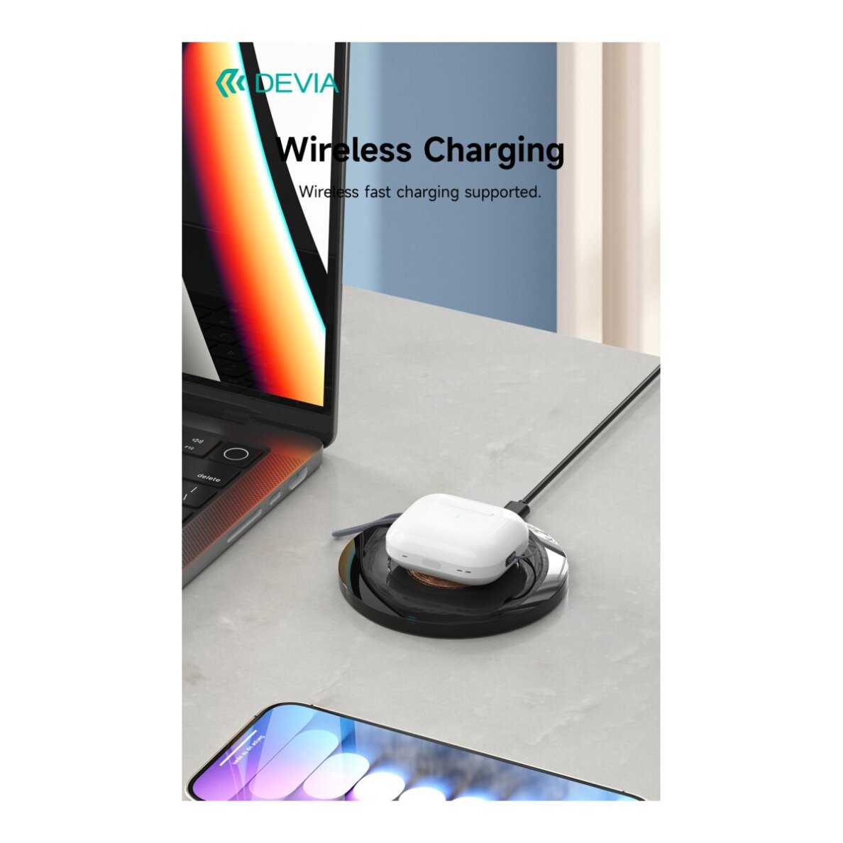 Bluetooth ausinės white Devia TWS Airbuds Pods3 EM410 8 Bluetooth ausinės white Devia TWS Airbuds Pods3 EM410 8