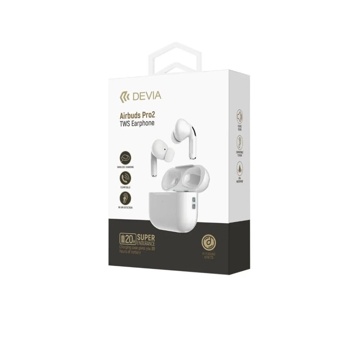 Bluetooth ausinės white DEVIA TWS Airbuds Pro2 ANC EM418 1 Bluetooth ausinės white DEVIA TWS Airbuds Pro2 ANC EM418 1