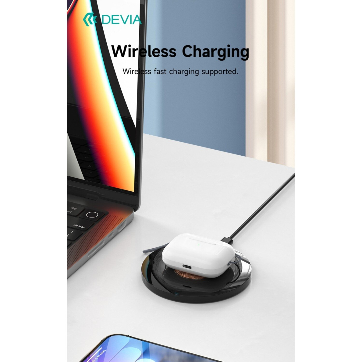 Bluetooth ausinės white Devia TWS Airbuds Pro2 EM058 4 Bluetooth ausinės white Devia TWS Airbuds Pro2 EM058 4