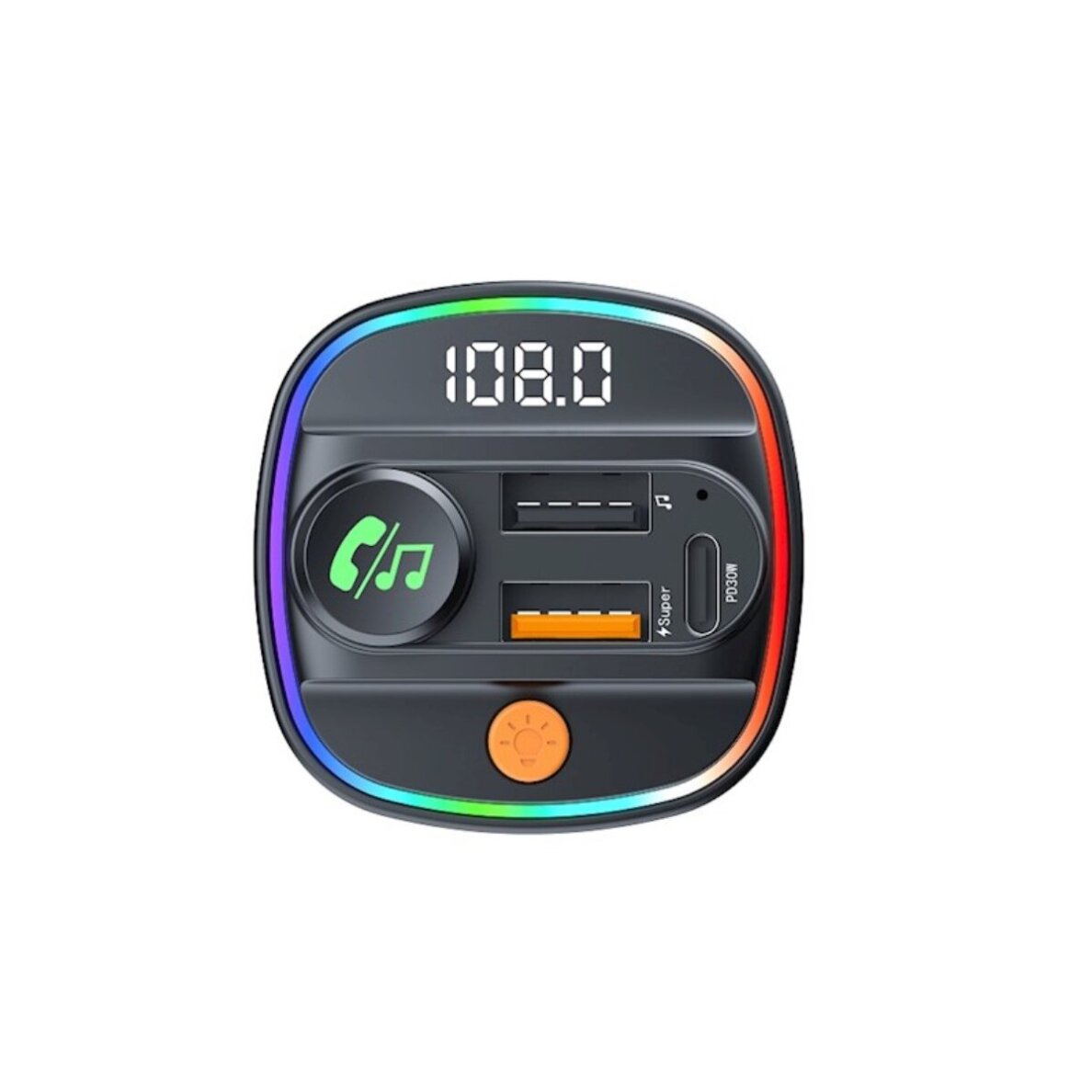 Bluetooth FM moduliatorius-kroviklis 30W 2xUSB + Type-C DEVIA EA133 1