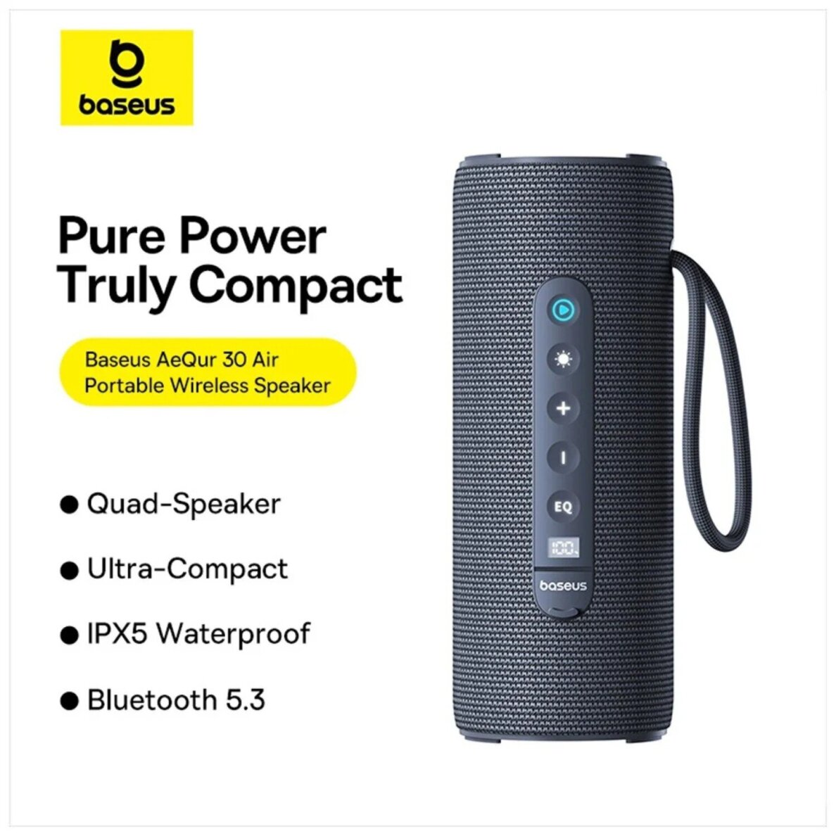 Bluetooth garsiakalbis dark grey Baseus A200726 2 Bluetooth garsiakalbis dark grey Baseus A200726 2