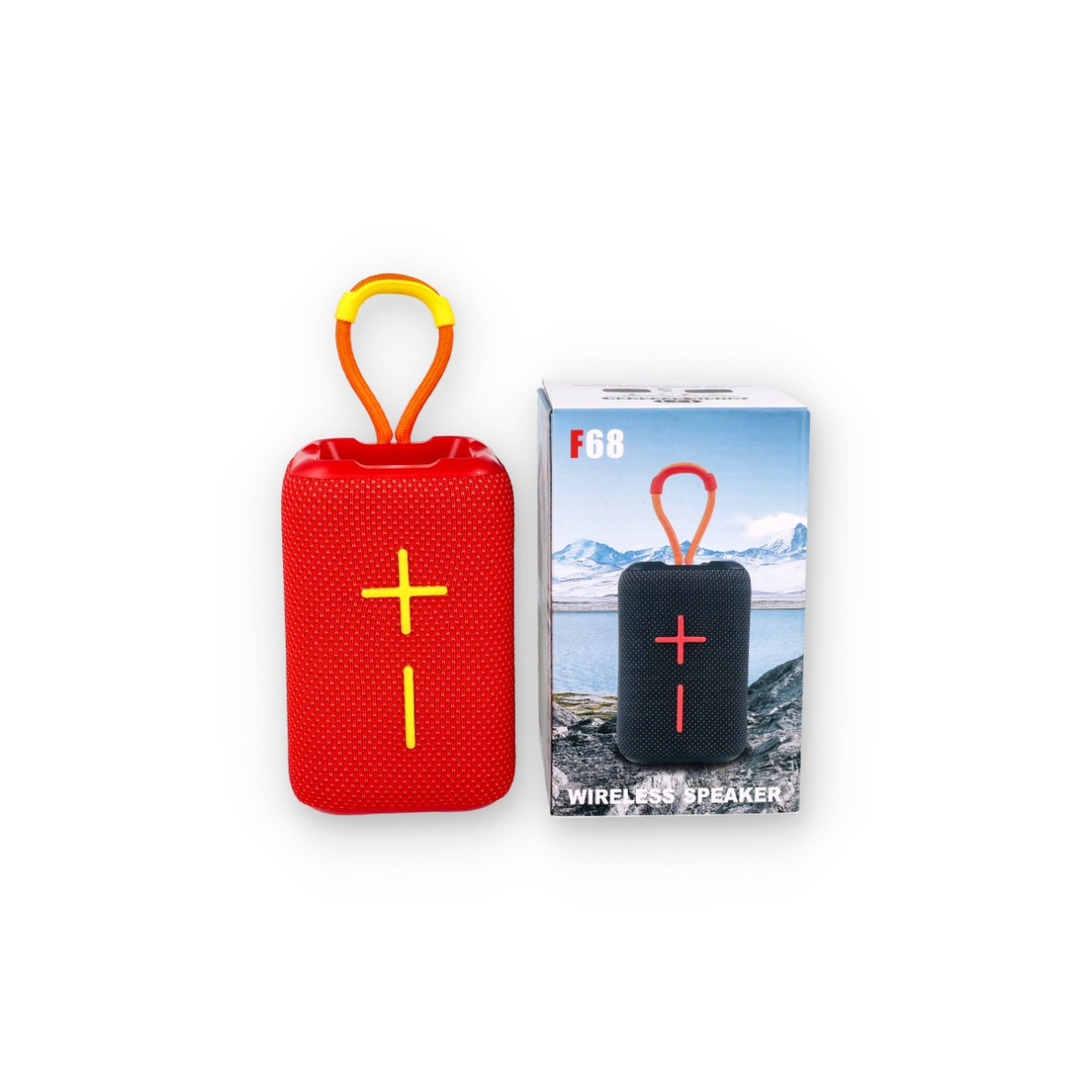 Bluetooth garsiakalbis raudonas F68 40300 1 Bluetooth garsiakalbis raudonas F68 40300 1