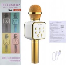 Bluetooth garsiakalbis-mikrofonas aukso spalvos DS-878 40264