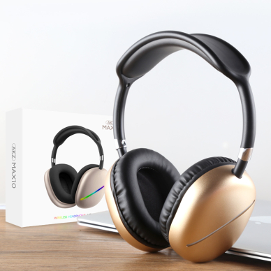 Bluetooth ausinės AKZ MAX10 aukso spalvos 30208 1