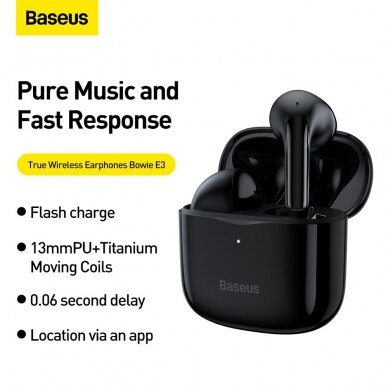 Bluetooth ausinės black Baseus Bowie E3 NGTW080001 9