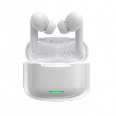 Bluetooth ausinės baltos Devia TWS ANC-E1 EM411 3