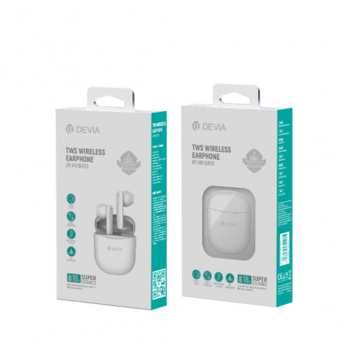 Bluetooth ausinės baltos Devia TWS Joy A10 EM409 3