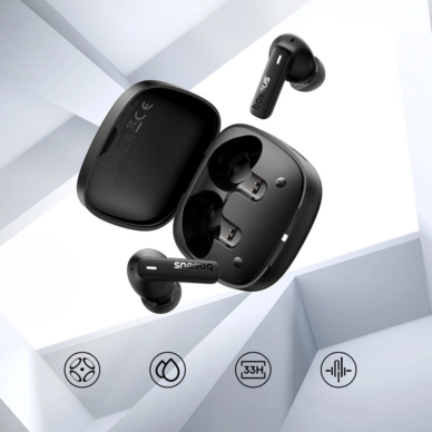 Bluetooth ausinės black Baseus Bowie E19 A00069600113-00 7 Bluetooth ausinės black Baseus Bowie E19 A00069600113-00 7