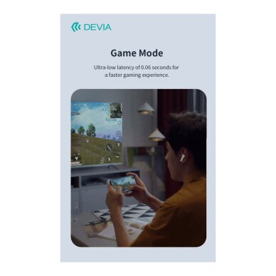 Bluetooth ausinės black Devia ANC TWS Ultra1 EM031 1