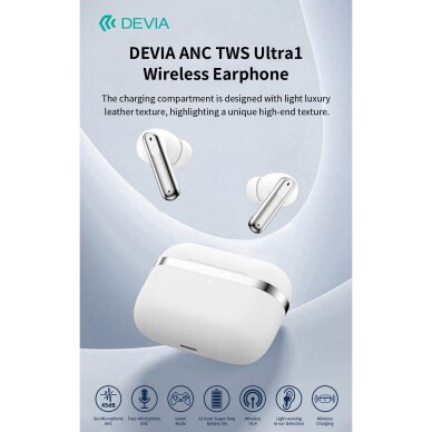 Bluetooth ausinės black Devia ANC TWS Ultra1 EM031 2